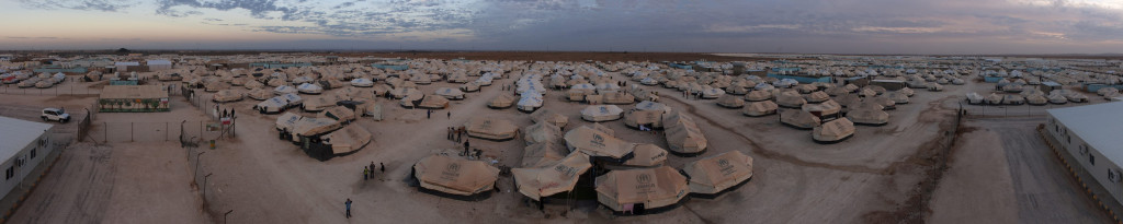 An overview of Za'atari Refugee Camp in Jordan. Panorama taken on 21 November, 2012.